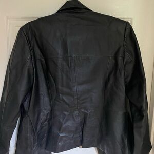 Vintage women’s black leather jacket
